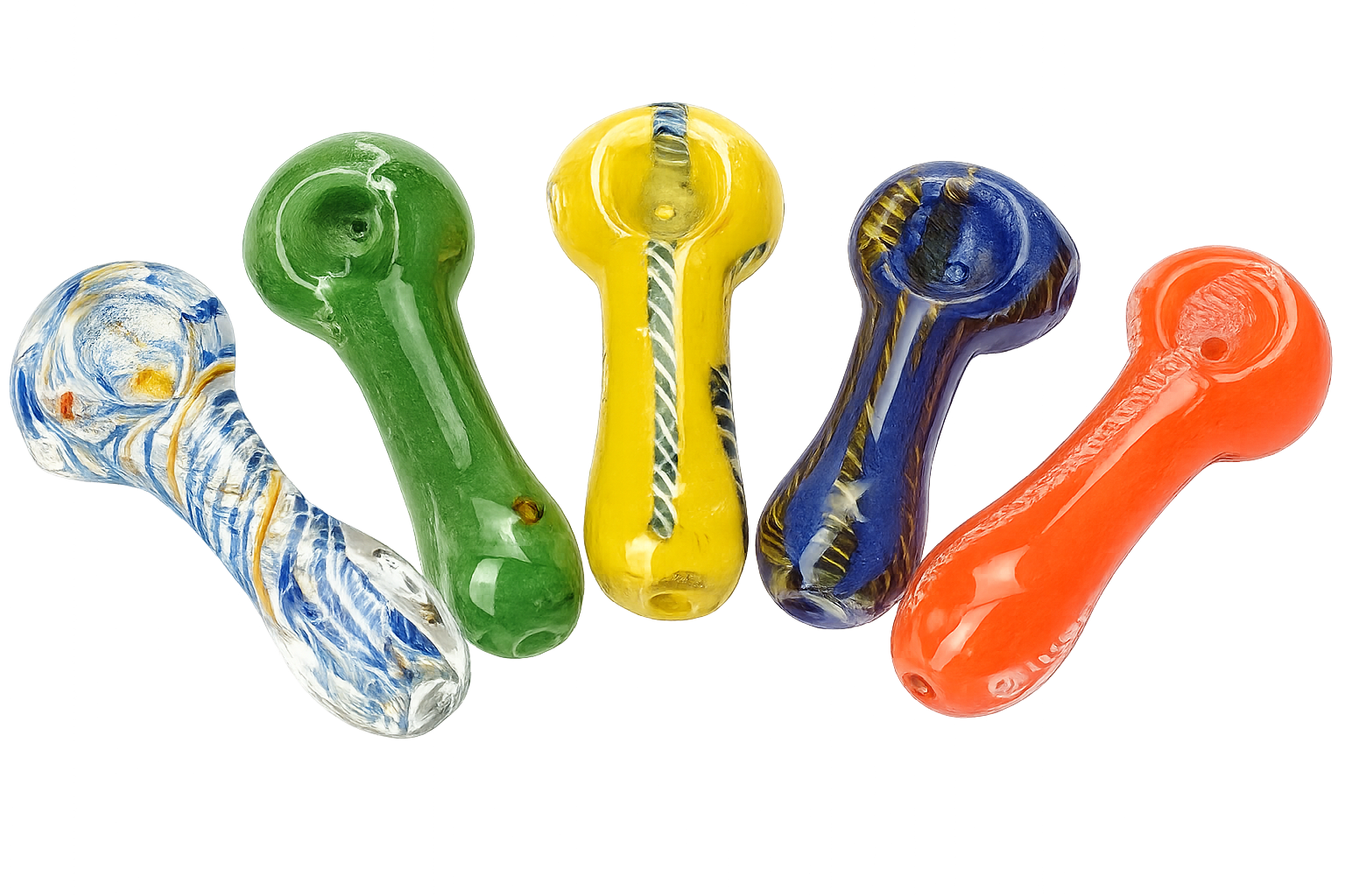 Colorful glass hand pipes